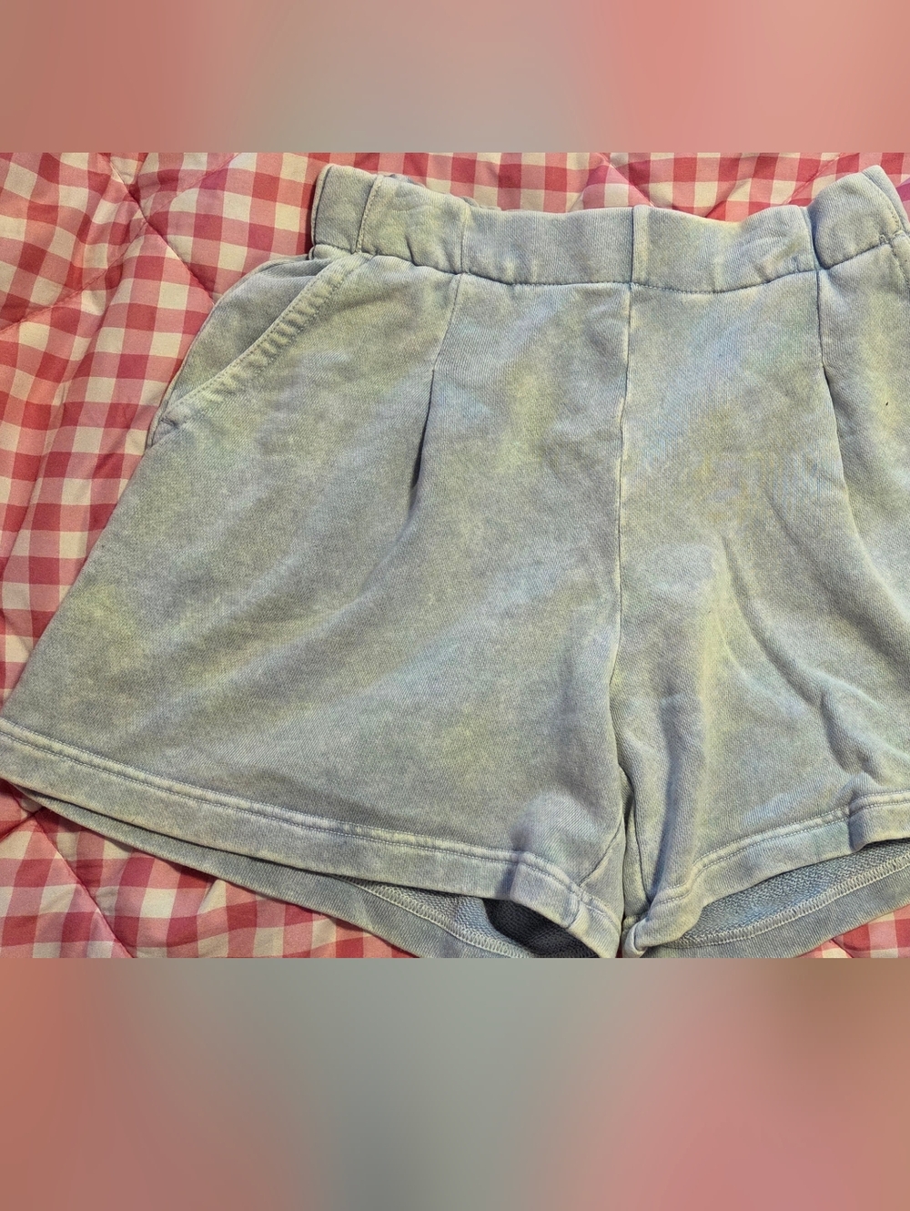 aerie Light Blue Tie-Dye Lounge Shorts